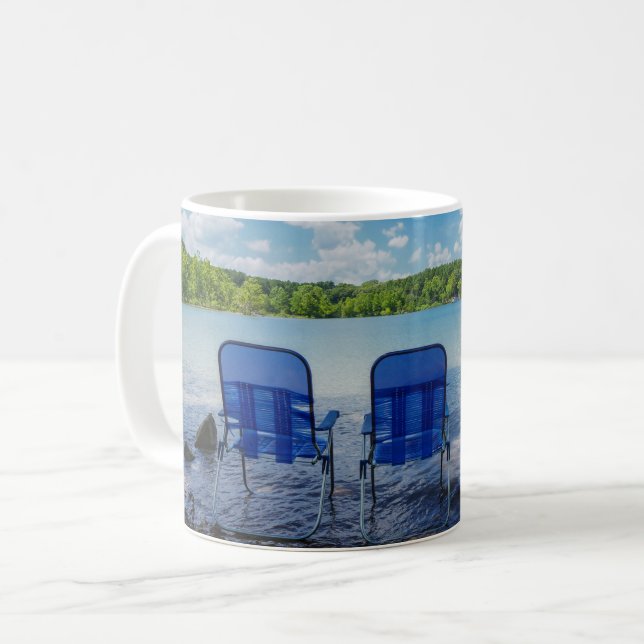 Caneca De Café Dia Perfeito No Lago Coffee Mug (Frente Esquerda)