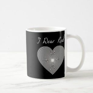 Caneca De Café Dia Vermelho Fita Coração Figurino Doença Cardíaca