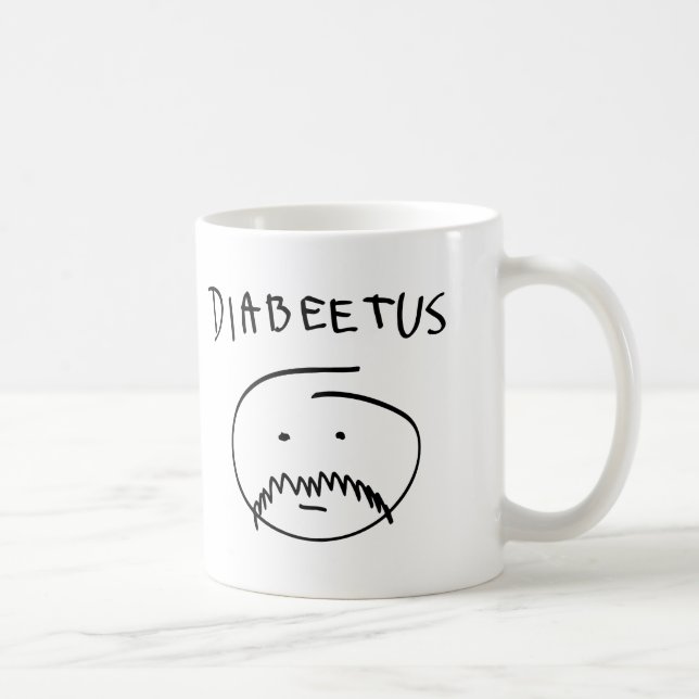Caneca De Café Diabeetus (versão do esboço) (Direita)