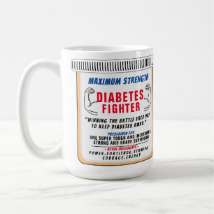 Caneca De Café Diabetes Combatendo Presente Inspiracional Mug de