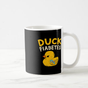 Caneca De Café Diabetes Divertidos Sensibilização Duck Fiabetes E