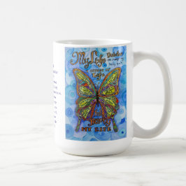 Caneca De Café Diabetes Rainbow Butterfly e Poem Cups ou Mugs