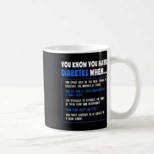 Caneca De Café Diabetes Sensibilização Diabetes Tipo 1 Frio Ou Qu