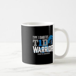 Caneca De Café Diabetes tipo 1 T-rex T1D Guerreiro Diabetes Aware