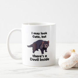 Caneca De Café Diabo da Tasmânia Diabo Fofo Por Dentro Marsupial