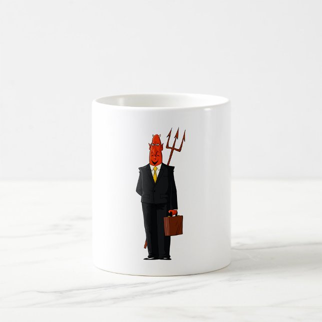 Caneca De Café Diabo Em Um Traje (Criador carregado)