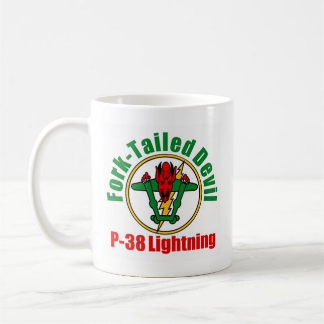 Caneca De Café Diabo P-38 Lightning (Esquerda)