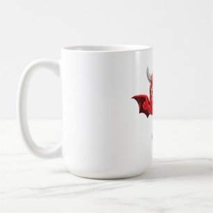 Caneca De Café Diabo voador de desenho animado fofo