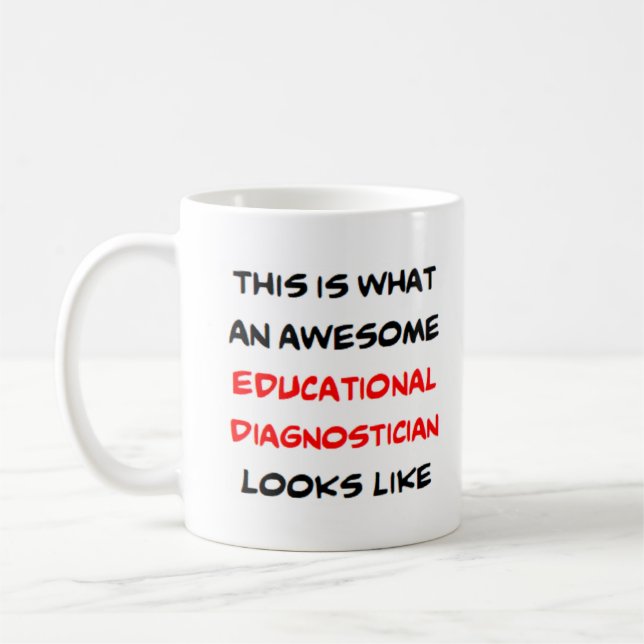 Caneca De Café diagnosticador educacional, incrível (Esquerda)