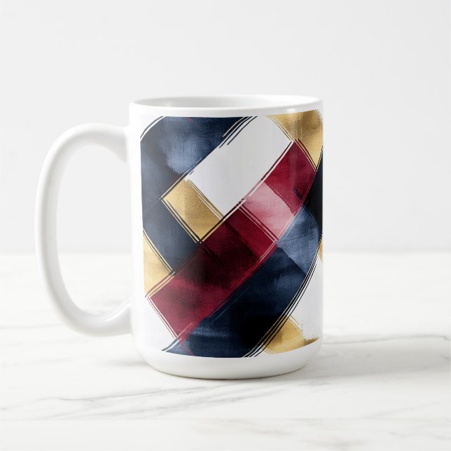 Caneca De Café Diagonal Geométrico (Esquerda)