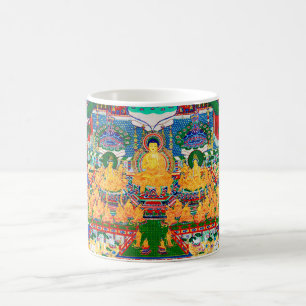 Caneca De Café Diagrama Cósmico de Mandala para a Meditação