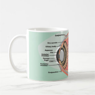 Caneca De Café Diagrama dos olhos para o mês nacional de tratamen
