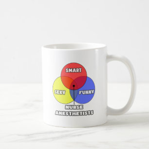Caneca De Café Diagrama Venn.. Enfermeiros Anestesistas