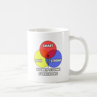 Caneca De Café Diagrama Venn.. Sobreviventes de Pedra Renal