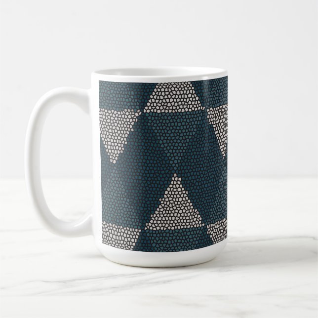 Caneca De Café Diamante Azul Vidro Colorido (Esquerda)
