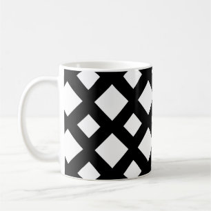 Caneca De Café Diamantes brancos no preto