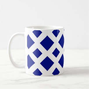 Caneca De Café Diamantes de marinho em Branco