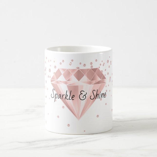 Caneca De Café Diamantes Rosa Brilham (Centro)