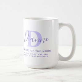 Caneca De Café Dianne texto azul púrpura nome que significa canec