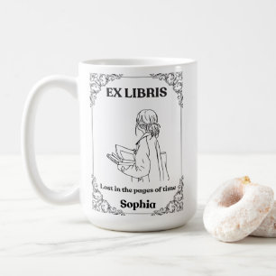 Caneca De Café Diário de Leitura Personalizado Dark Academia Ex L