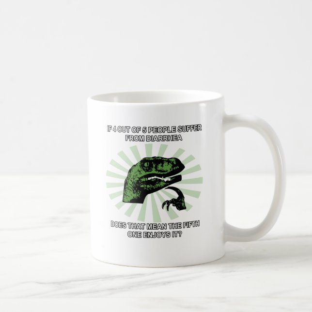 Caneca De Café Diarreia de Philosoraptor (Direita)