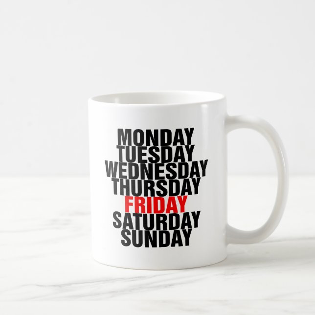 Caneca De Café Dias da Semana (Direita)