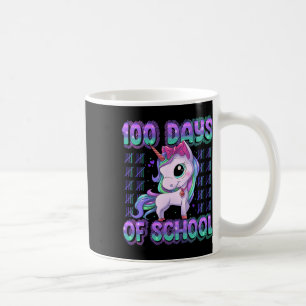 Caneca De Café Dias de Escola Unicórnio 100 Dias Mais Inteligente