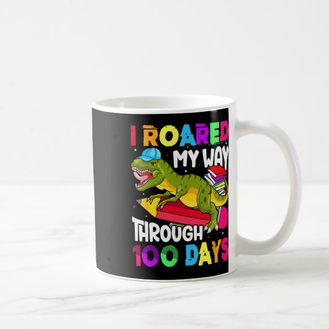 Caneca De Café Dias De Estudante De Professores Montados Em Dinos (Direita)