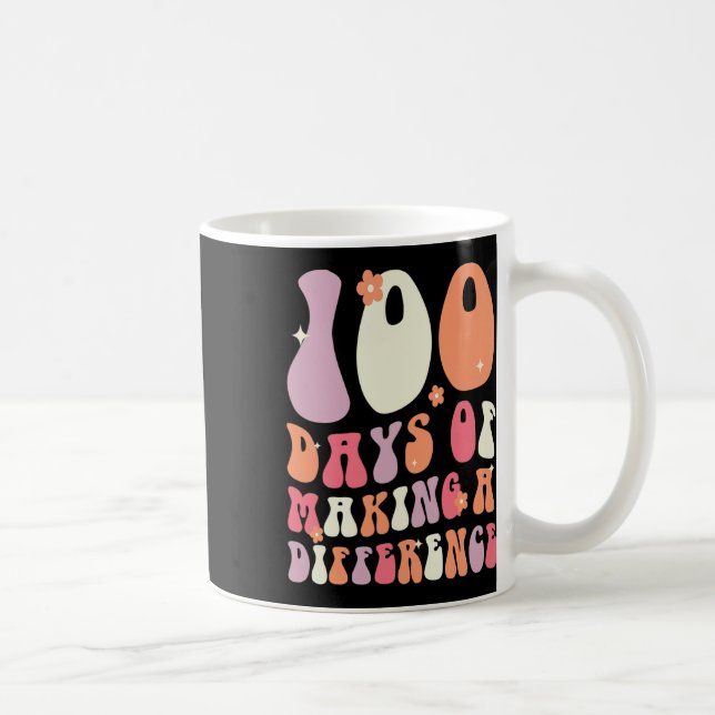 Caneca De Café Dias De Fazer Diferença 100º Dia De Escola (Direita)