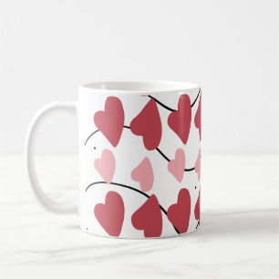 Caneca De Café Dias de os namorados Doodles Doodles Patterno     