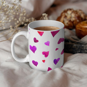 Caneca De Café Dias de os namorados - viva magenta e roxo