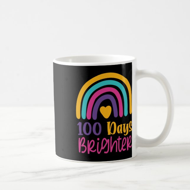 Caneca De Café Dias Mais Brilhantes Meninas De Professores 100 Di (Direita)