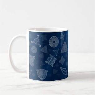 Caneca De Café Diatomáceas - vida marinha microscópica