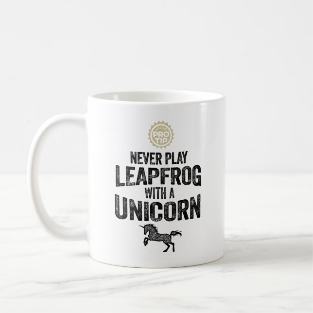 Caneca De Café DICA PRO: Nunca Brinque de Pular Carniça com um Un (Esquerda)