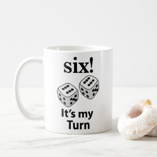 Caneca De Café Dice Rolling 6 É o meu Roll Dice
