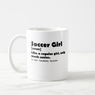 Caneca De Café Dicionário de Menina de Futebol Definição Engraçad