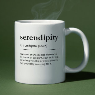 Caneca De Café Dicionário de Palavras Lindo Definição de Serendip
