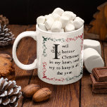 Caneca De Café Dickens A Christmas Carol Scrooge Cita Vitoriano<br><div class="desc">de Charles Dickens "A Christmas Carol", Ebenezer Scrooge sofre uma transformação entusiasmante, abraçando o amor do Natal. Sua promessa solene ressoa: "Eu vou segurar o Natal no meu coração, tentando manter seu espírito vivo durante todo o ano." Estas palavras queridas agradeçam a nossa caneca, apresentada na vintage tipografia vitoriana, encapsulada...</div>