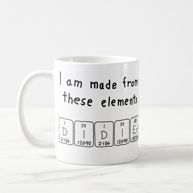 Caneca De Café Didier periódico nome da mesa (Esquerda)
