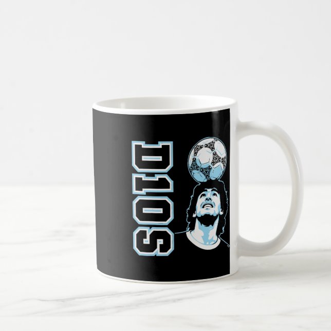 Caneca De Café Diego Maradona D10s Headll Retro Futebol  (Direita)