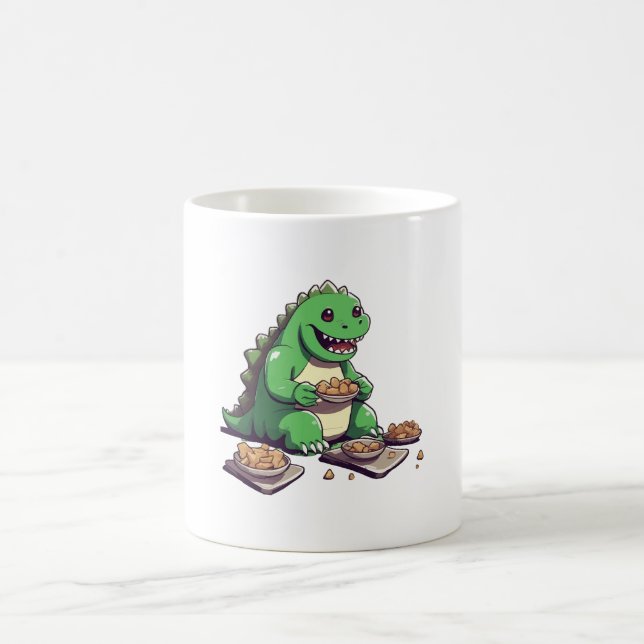 Caneca De Café Dieta dos dinossauros amanhã (Centro)