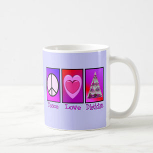 Caneca De Café Dietista do amor da paz