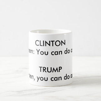 CANECA DE CAFÉ "DIFERENÇA GRAMATICAL ENTRE CLINTON E TRUNFO "