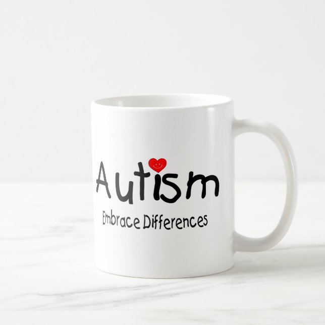 Caneca De Café Diferenças do abraço (coração feliz) (Direita)