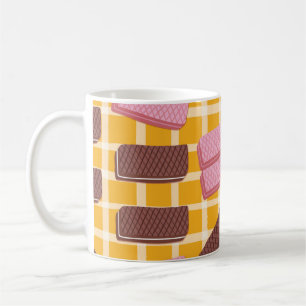 Caneca De Café Diferentes wafers aromatizadas de fundo sem costur