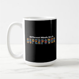 Caneca De Café Different Minds Are a Superpower Autism Acceptance