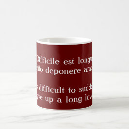 Caneca De Café Difícil desistir de um longo amante - Catullus