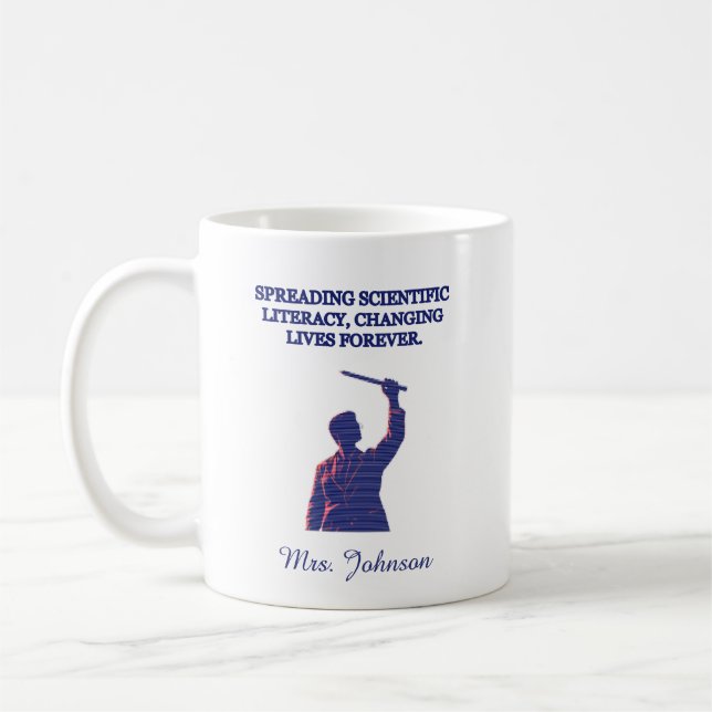 Caneca De Café Difundindo Literacia Científica Mudando Vidas (Esquerda)