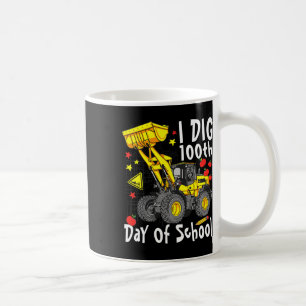 Caneca De Café Dig 100º Dia Da Escola De Escavador De Digger Da