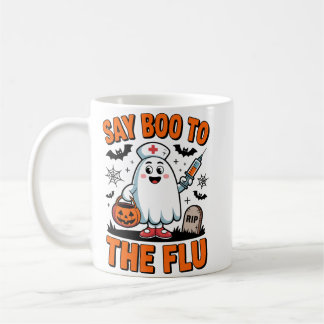 Caneca De Café Diga Boo ao Médico da Enfermeira do Dia de as Brux